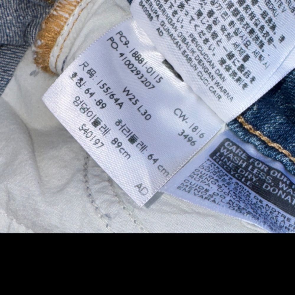 Levi’s 711 Skinny Mid Rise Jeans Womens Size 25x30 - Picture 6 of 11